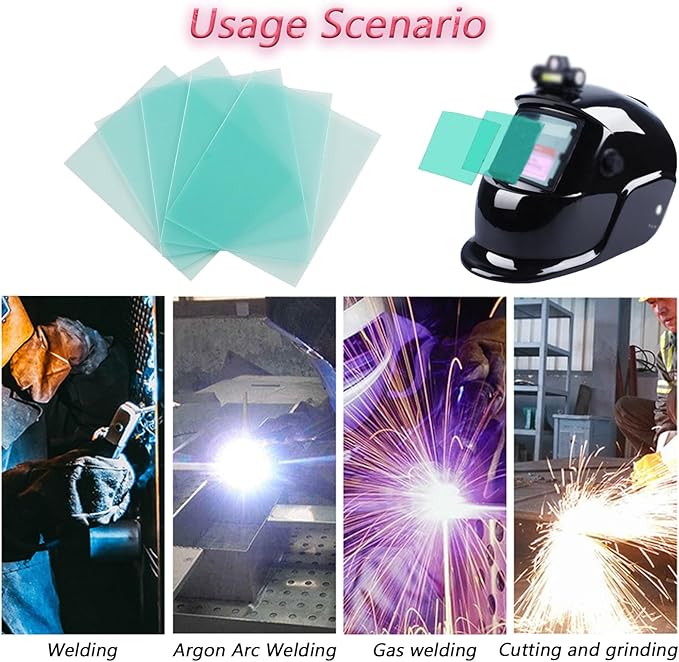 20 Pcs Welding Protective Lens Replacement Lens，4.5" x 5.25" x 0.04" Outside Replacement Helmet Clear Lens Covers for Solar Auto Darkening Welding Helmet Hood