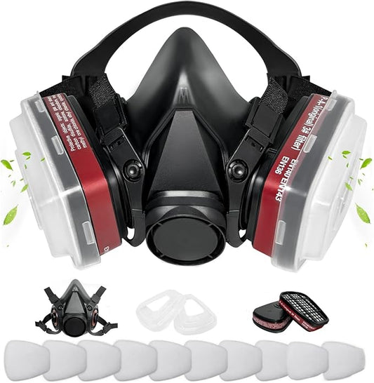 Respirator Mask, Paint Respirator with 6001 Filters for Chemical, Spray Paint, Epoxy Resin,Sanding