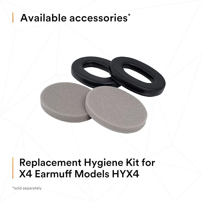 3M PELTOR Hearing Protection Earmuffs, X4 Series Noise Protection, Construction, Manufacturing, Assembly, Sanding