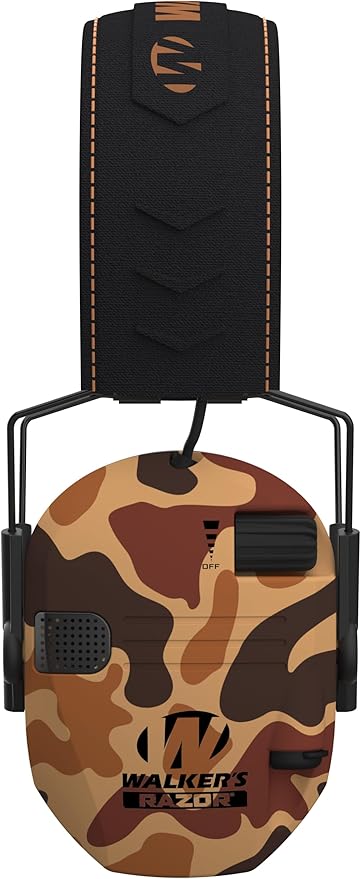 Walker's Razor Slim Ultra Low Profile Compact Design Adjustable Range Shooting Hunting Hearing Protection Electronic Earmuffs