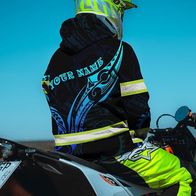 Matedecor Skull High Visibility Shirt Men Reflective Safety Shirts US Flag Custom Name Workwear, Runners, Walkers, Patriotic