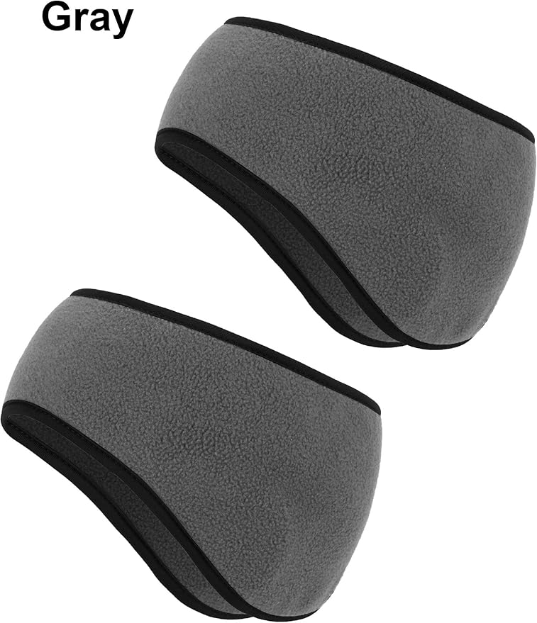Boao 2 Pieces Ear Warmer Headbands Fleece Earmuffs Winter Ear Covers Running Wicking Ski Sport Headband for Women & Men