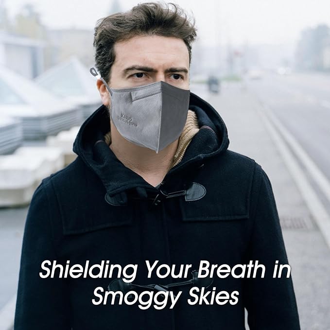 KN95 Adjustable Masks 25 Pack, Individually Wrapped Disposable Masks with Adjustable Ear Loops