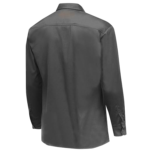 Oberon FR Arc Rated Button-Up Safety Shirt For Men - Flame Resistant Cotton - 10 Cal - Class 3 - Gray
