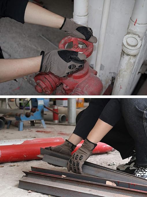 HANDLANDY Safety Work Gloves for Men& Women, Utility Impact Grip Working Gloves