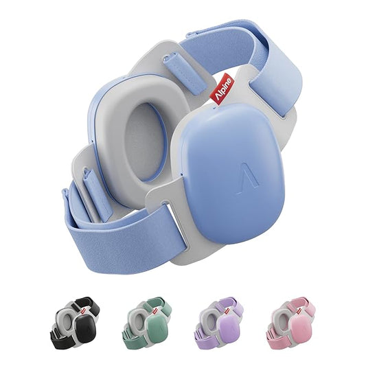 Alpine Muffy Baby Comfort - Protects Hearing for Babies and Toddlers - CE & ANSI Certified - Unique Headband for Safe fit & Comfort - Multi-adjustable for Ages 3-48 Months - 24dB Sound Reduction, Blue