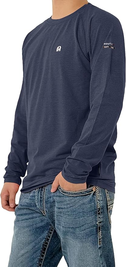 FR Shirts for Summer 5.5oz Birdseye Mesh Design Modacrylic Fabric Lightweight Flame Resistant Long Sleeve Shirt for Men CAT1
