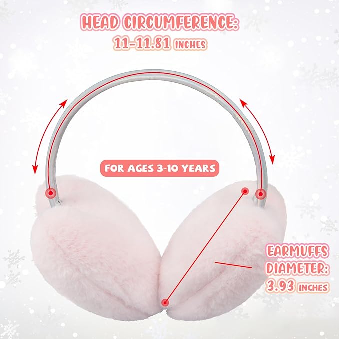 XIAOHAWANG Winter Earmuffs for Kids Girl Warm Ear Muffs Baby Boy Plush Padded Ear Warmer