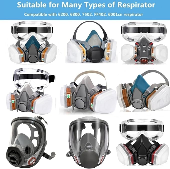 6001 Filter Cartridges for Respirator - ANUNU Organic Vapor Dust Cartridges Replacement Filter for 6200, 6800, 7502, FF402 Respirator