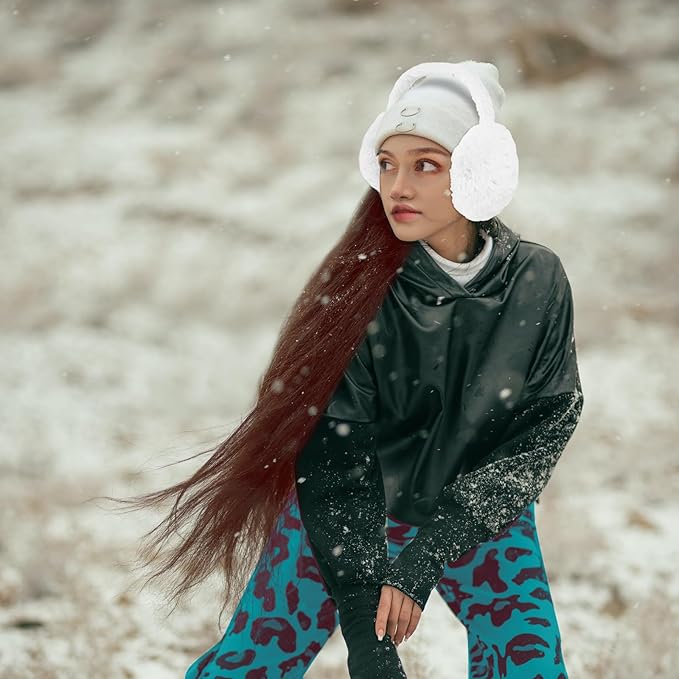 1 Pcs Headband Winter, Ear Muffs for Women & Men, Foldable Fluffy Earmuffs with Headband, Headband Winter