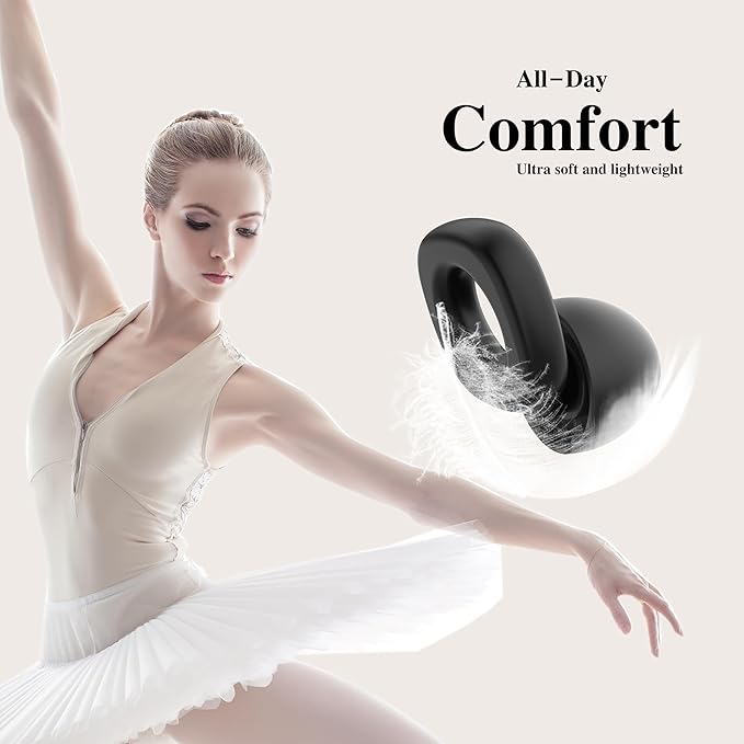 Fita+ Soft Ear Plugs for Sleeping, 7 Pairs XS/S/M/L, Reusable Noise Reduction Ear Plugs up to 33dB, Noise Cancelling for Work, Focus, Sleep - Black