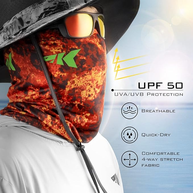 KastKing La Sal Neck Gaiter-UPF 50+ Balaclava Face Mask,Neck Gaiter for Men and Women,Face Cover Shield for Fishing,Hiking