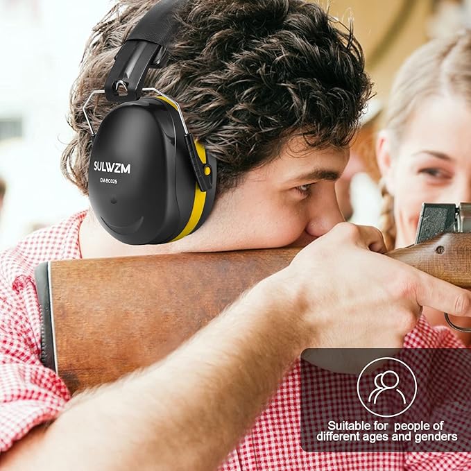Hearing Protection Ear Muffs,NRR 28db Noise Cancelling for Shooting, Mowing, Construction,Yellow