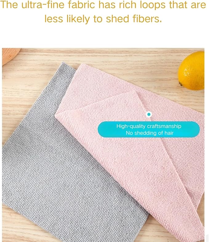 Recycled Microfiber Cleaning Cloths 60-Pack (20 Pink /20 Blue/20 Gray) Pull-Out Packs - 8.66x8.66 Inch, Super Absorbent, Reusable Towels for Kitchen, Car, Glass