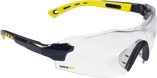 Anti-Fog Safety Glasses (Clear Lens) SPG801CL-AF, ANSI Z87.1, Scratch Resistant, Wrap Around Lens, Adjustable Temple & Hinges, UV Protection, Case & Strap Included