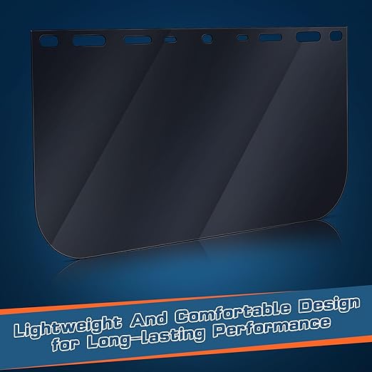 Saillong 1 Pcs Face Shield Replacement Lens Compatible with ERB 15151 8150 Tinted Full Face Shields, Grinding Cosplay (Black)