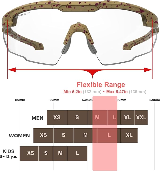 Shooting Safety Glasses for Men Airsoft Hunting Riding Anti-Fog Military Grade Ballistic Tactical Eye Pro Range