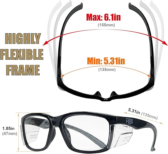 E60 Anti-Fog Safety Glasses with Side Shields ANSI Z87 Eye Protection lab chemistry goggles Optical Eyeglass