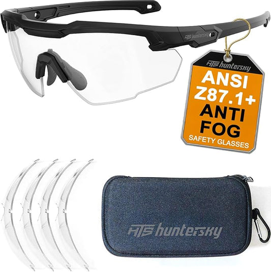 Shooting Safety Glasses for Men Airsoft Hunting Riding Anti-Fog Military Grade Ballistic Tactical Eye Pro Range