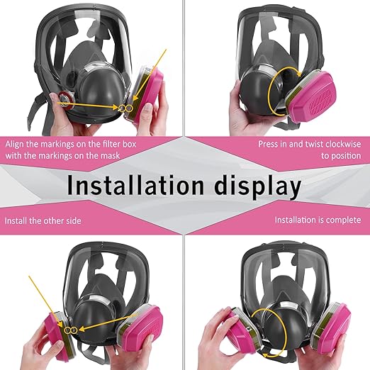 (30 Pairs) 60926 Respirator Cartridges& Filters - Respirator Activated Carbon Filter Protect Against Organic Vapors, Acid Gases, Formaldehyde Compatible with 6000, 7000, FF-400 Series Respirator