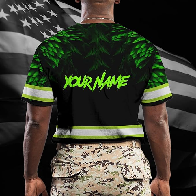 Maddly High Visibility US Flag Collection Safety Workwear Custom Name for Workers, Runners, Truckers, Patriotic