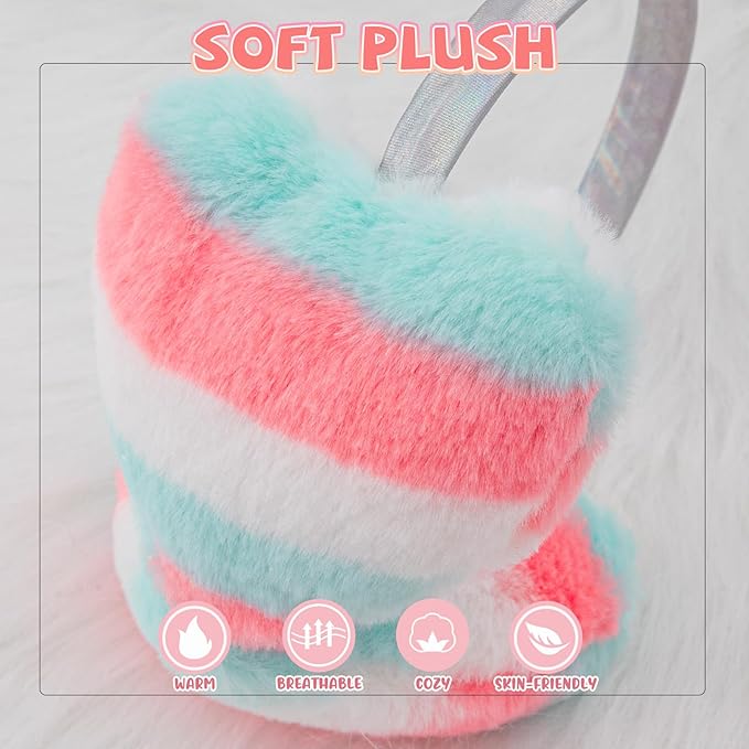 XIAOHAWANG Winter Earmuffs for Kids Girl Warm Ear Muffs Baby Boy Plush Padded Ear Warmer