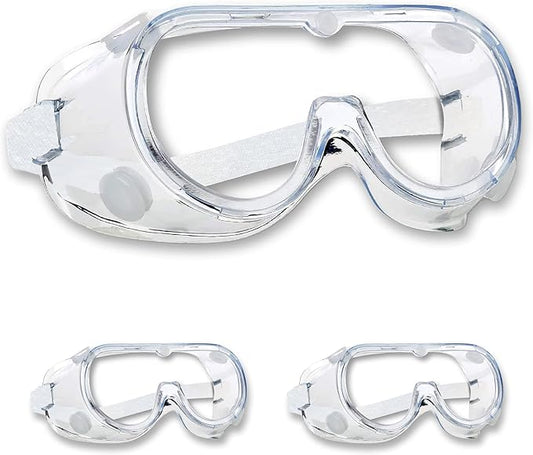 ATERET Anti-Fog Protective Safety Goggles I Lightweight Adjustable Clear Lens Eyewear I Chemical Splash Protection Eyeglass