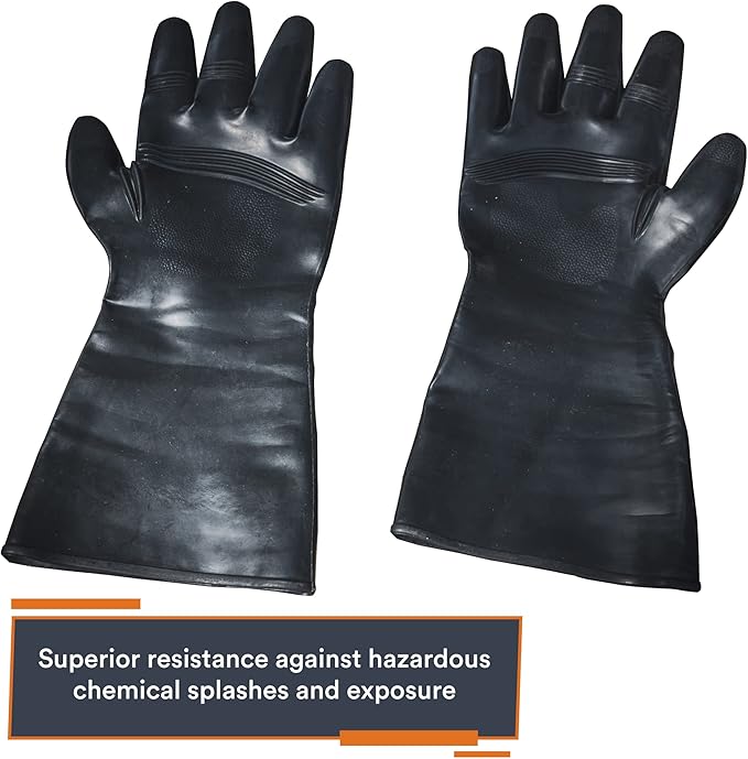 MIRA Safety Protective NC-11 CBRN Gloves | Reusable Chemical Resistant Heavy-Duty Industrial Work Gloves | 1 Pair XS to XXL
