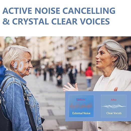 Hearing Aids for Seniors' Hearing Loss Latest 16-Channel Digital OTC Rechargeable Hearing Aid with Intelligent Noise Cancellation,Volume Control,Long-Lasting Battery, Medical-Grade Materials1