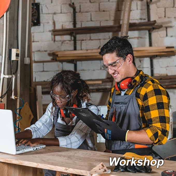 KAYGO Safety Work Gloves PU Coated for Men and Women, 12 Pairs KG11PB, Seamless Knit Glove with Two Fingers Touchscreen, breathable and lightweight Ideal for General Duty Work (Large,Black)