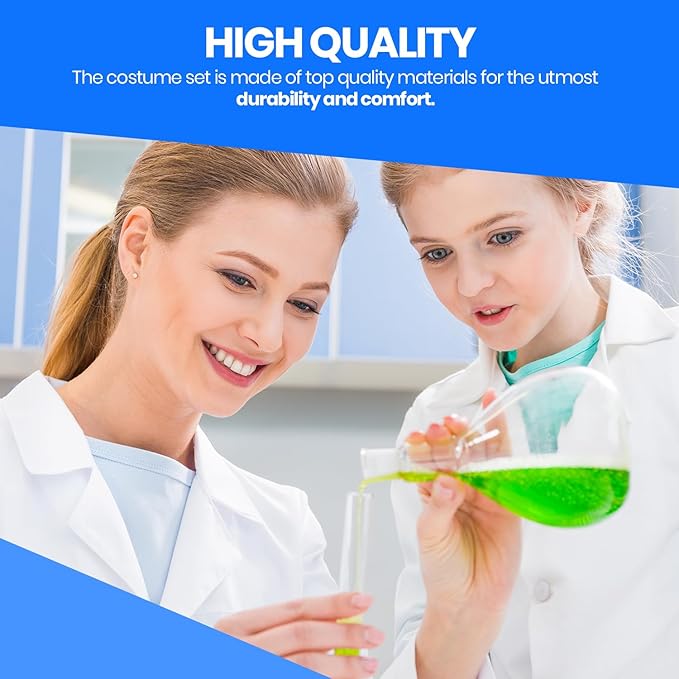Dress Up America Lab Coat - Doctors White Lab Coat Costume for Adults - 3/4 Length Lightweight Lab Coats for Women and Men