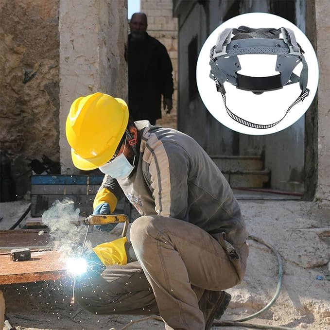 2pcs Helmet Suspension System Adjustable Hard Hat Liner Inserts Easy to Clean Replacement Sponge for Safety Helmets Compatible Full Brim Bump Caps Extra Safety Assurance