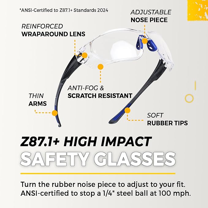 TradeSmart Complete Shooting Eye and Ear Protection: Electronic Earmuffs for Shooting, Range Glasses & Hard Carrying Case