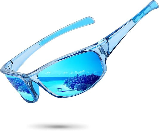 Sports Polarized Sunglasses for Men Women Wrap Around Sun Glasses Fishing Cycling Driving Running UV Protection
