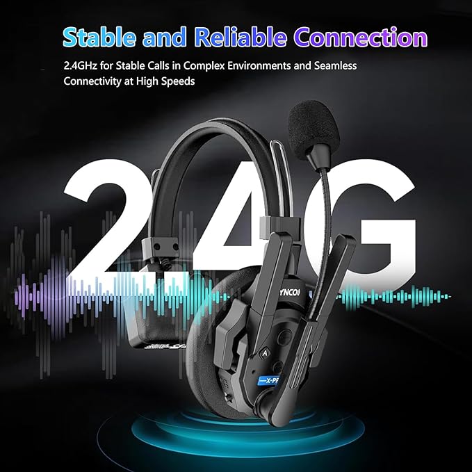 SYNCO XTalk XPro5 2.4GHz Wireless Intercom Headset System with Antenna Enhanced Signal Reception Support 500m/1640ft 5-Person Team Communication Noise Reduction Film Documentary TV Production