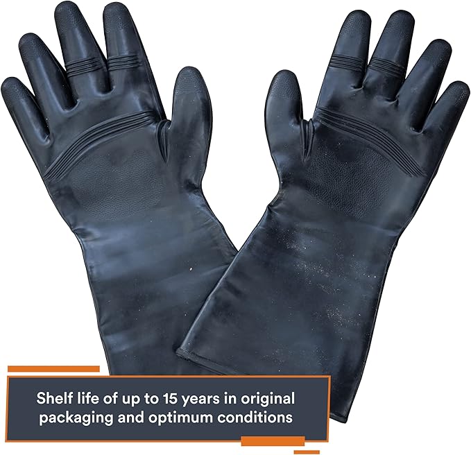 MIRA Safety Protective NC-11 CBRN Gloves | Reusable Chemical Resistant Heavy-Duty Industrial Work Gloves | 1 Pair XS to XXL