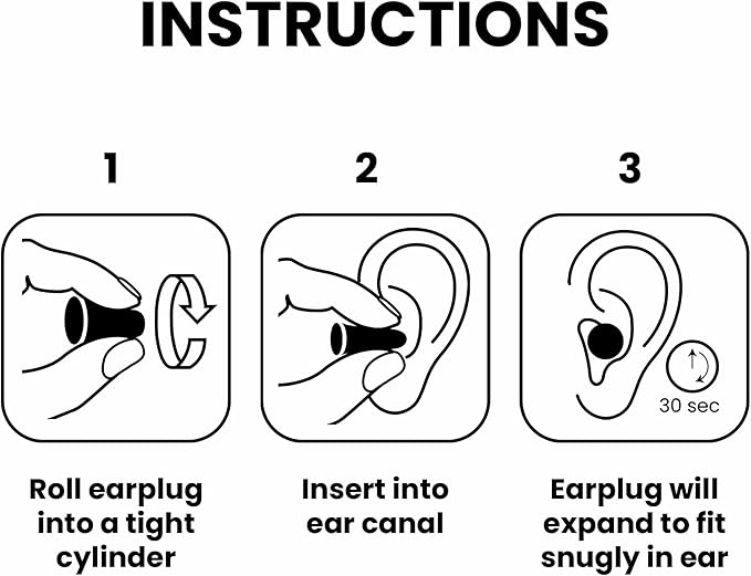 SnoozePlugs Ultra Soft Foam Earplugs for Sleeping, 60 Pairs Comfortable Foam Ear Plugs for Side Sleepers- 33db NRR Nightime Earplugs for Snore Blocking, Noise Canceling Sleep Noise Reduction