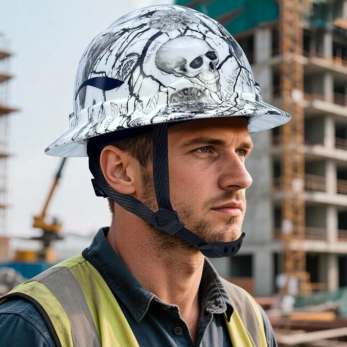 Full Brim Hard Hats ANSI/ISEA Z89.1 Type I Class E Certified 6-Point Suspension Lightweight Vented Adjustable Safety Helmet for Construction Industrial