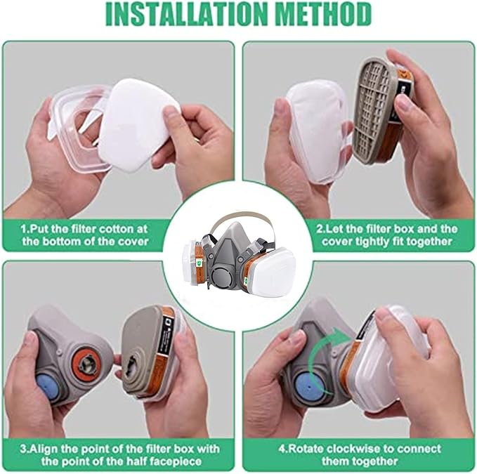 50PCS 5N11 Respirator Filter Cotton, BEAUKAU 5N11 Filter for Respirator 6200, 6800, 7502, 6502 Respirator