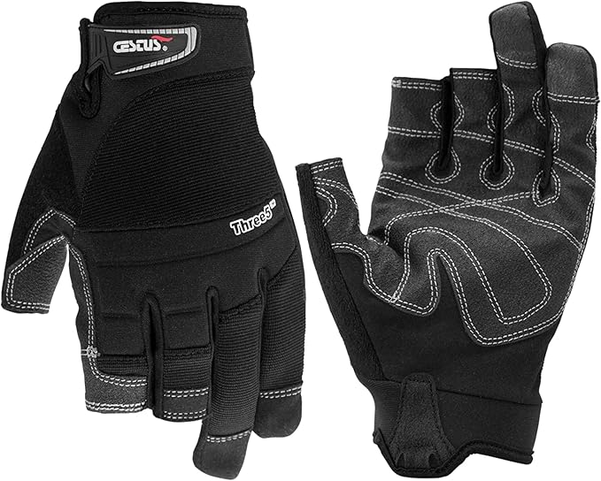 Cestus HandMax Series, Heavy Duty Work Gloves Men, High Abrasion Resistance for Construction, Roofing, HVAC, Framing