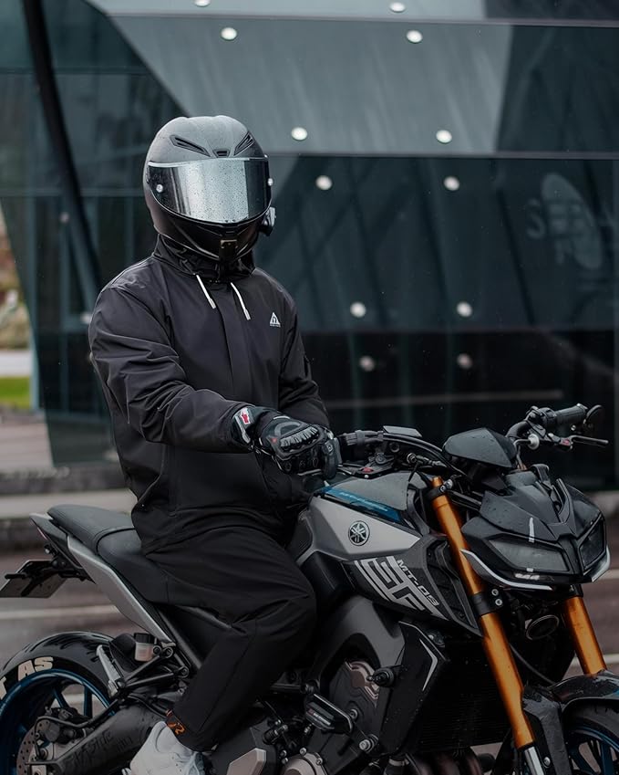 Rain Suit, Motorcycle Rain Gear for Men & Women Waterproof Jacket and Pants Breathable Reflective Raincoat for Fishing, Golf
