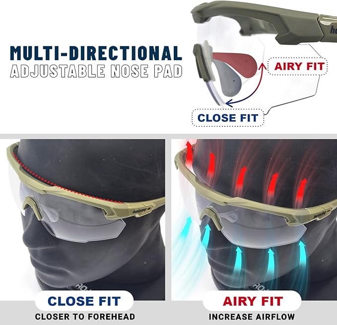 Ballistic Tactical Impact Protection Anti Fog Shooting Glasses Military Grade Airsoft Range…