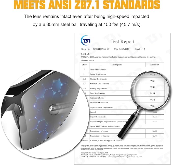 OXG 6 Pack Anti Fog Safety Glasses for Men Women, ANSI Z87.1 Protective Eyewear Impact Resistant Eye Protection for Work