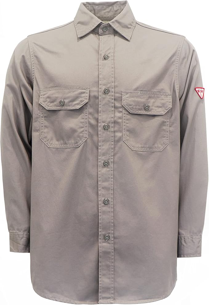 TICOMELA FR Shirts for Men Flame Resistant/Fire Retardant Shirt NFPA2112 7.5oz Men's Welding Shirt