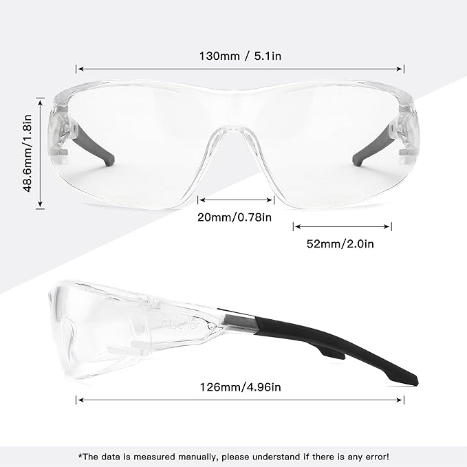 Alsenor Anti Fog Goggles Wrap-Around Shooting Safety Glasses Blue Light Blocking Protective Eyewear ANSI Z87 Cycling Glasses