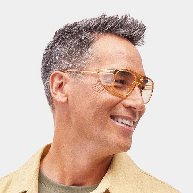 Stoggles Aviator Z87.1 Certified Safety Glasses, Blue-Light, UV Blocking Lens, Top & Side Shield, Anti-Fog, Stylish Eyewear