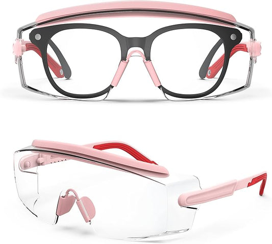 Anti Fog Safety Glasses Safety Goggles Over Glasses Protective Glasses with Anti Scratch Lenses Adjustable