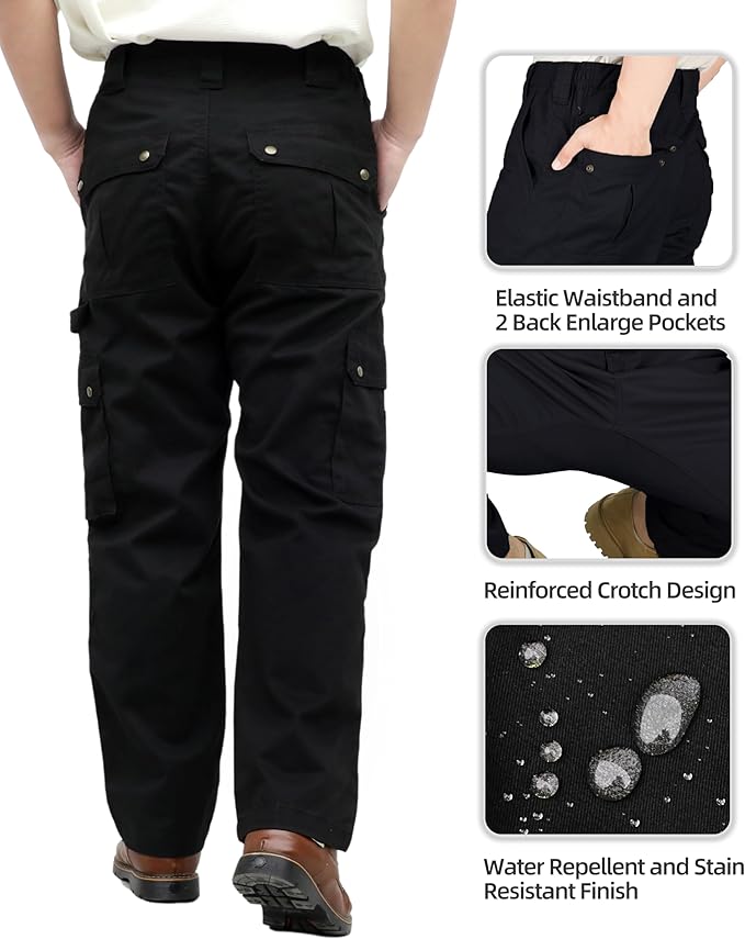 BOCOMAL FR Pants for Men Cargo Flame Resistant Pants(2112&CAT2) 100% C 7.5oz Utility Fire Resistant Pants