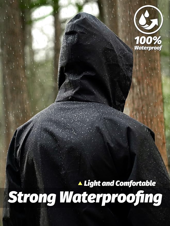 Rain Suit, Waterproof Rain Suits for Men, 2 Pieces Breathable & Windproof Rainwear