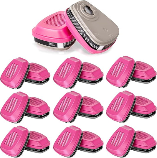 (10 Pair) Respirator Cartridge/Filter, 60921 Particulate Filter, Compatible with 6000, 7000, FF-400 Series Respirators, Effective Filtering Organic Vapors,Chemical and Dust